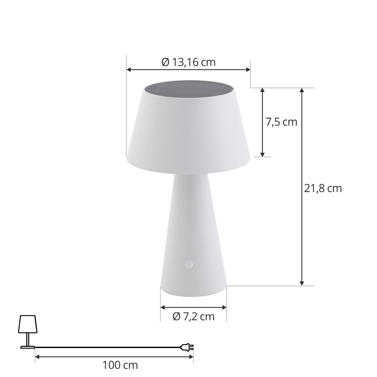 Lindby Lirinor LED table lamp, white, 4,000K
