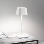 Zafferano Ofelia 3K újratölthető asztali lámpa IP65 fehér