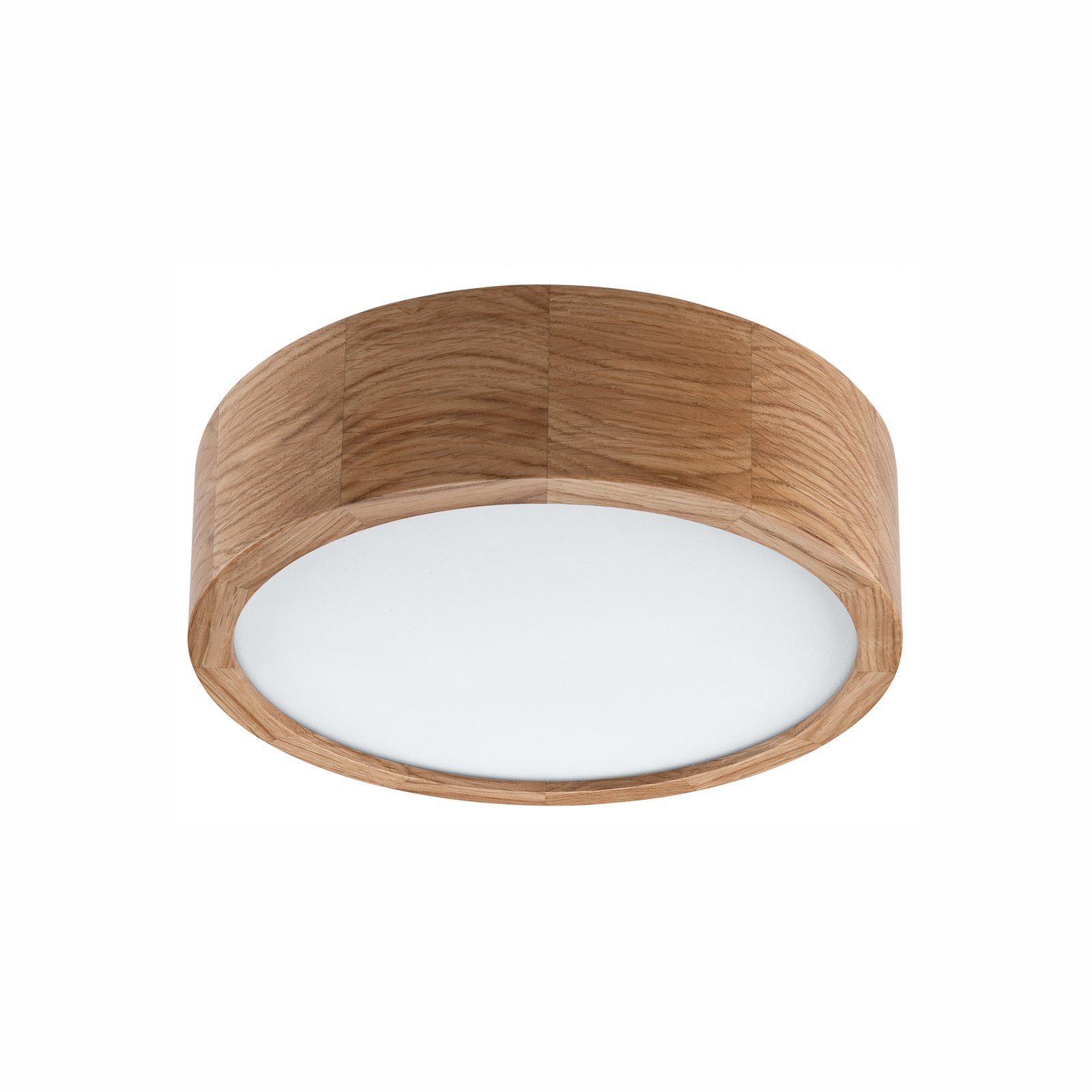 Envostar Caspian ceiling light, Ø 27 cm, IP54, oak