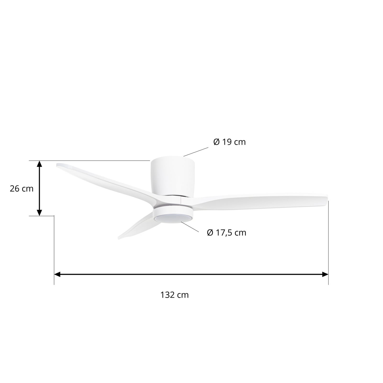 LED-loftventilator Sorin, hvid, CCT, IP44, 3 vinger - Lucande LED-loftventilator Sorin, hvid, CCT, IP44, 3 vinger - Lucande