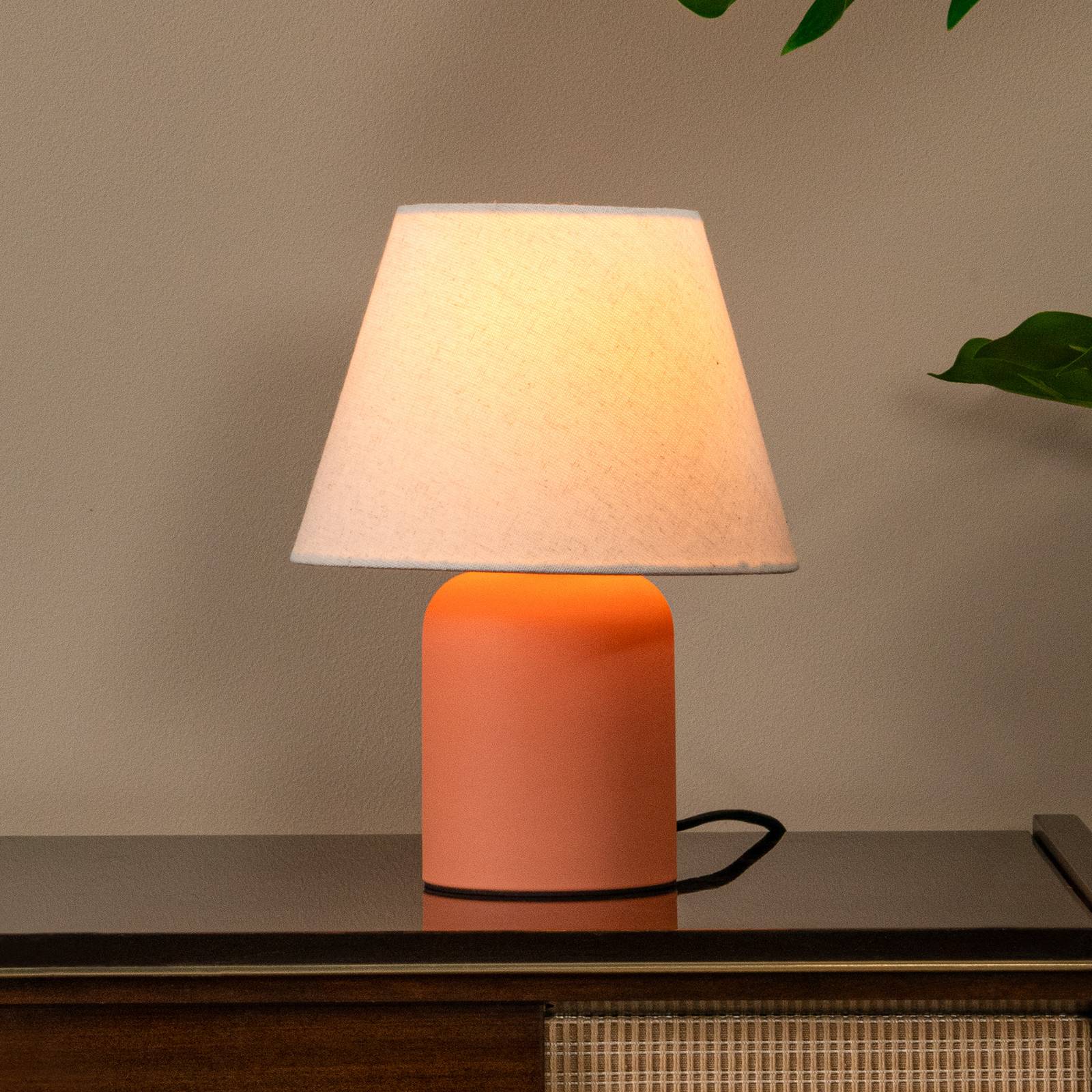 Tischlampe Macia, terrakotta/naturfarben 27 cm Keramik/Stoff günstig online kaufen