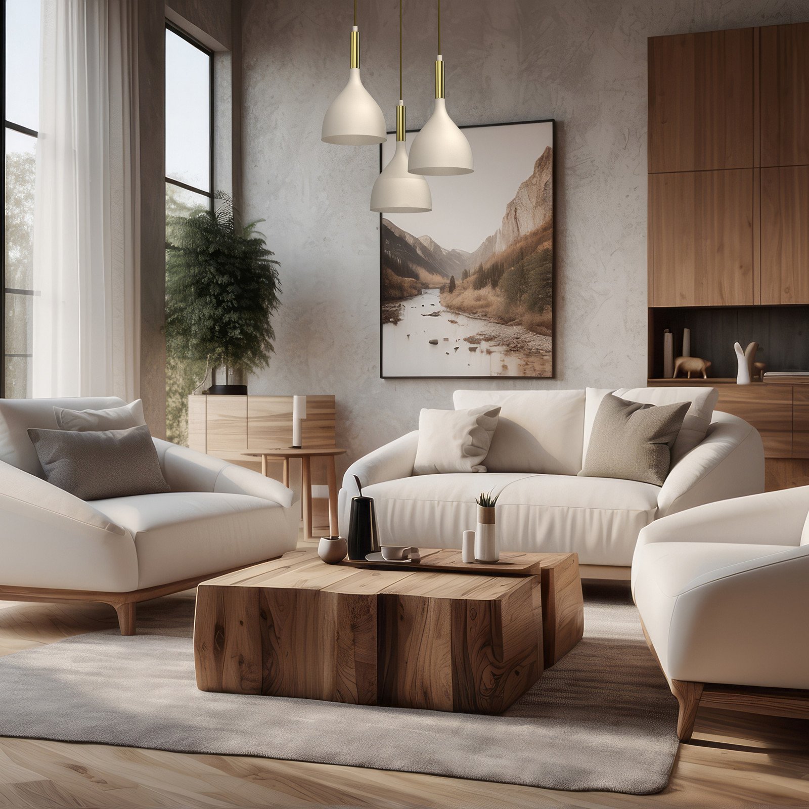 Luminex Suspensie Noak 3 lumini bej/auriu rotund oțel - Camera de zi / sufragerie - Scandinavă - bej auriu - Metal