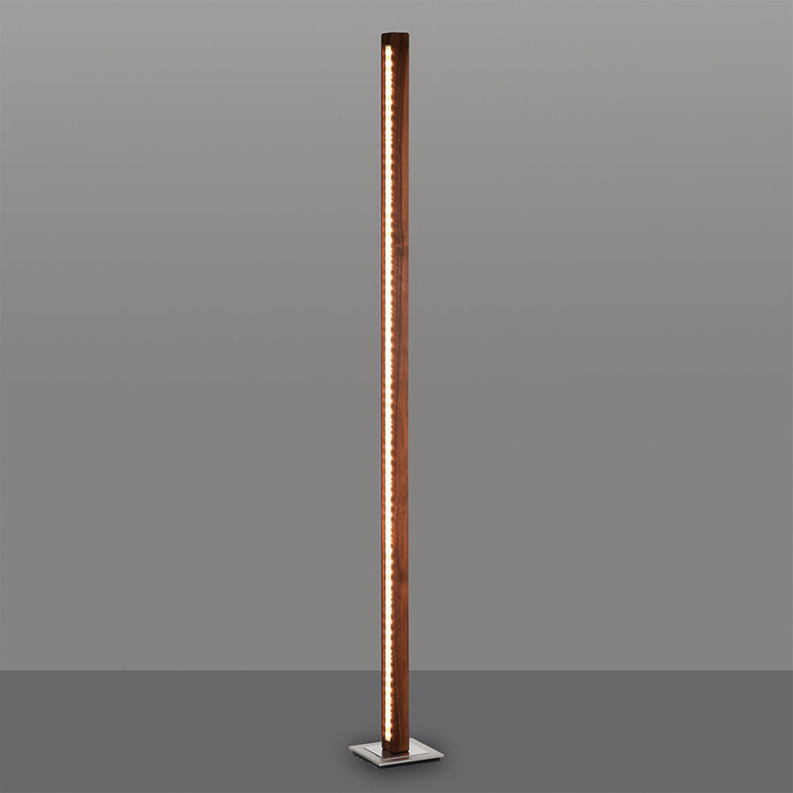 HerzBlut Leonora LED floor lamp 122.5 cm walnut