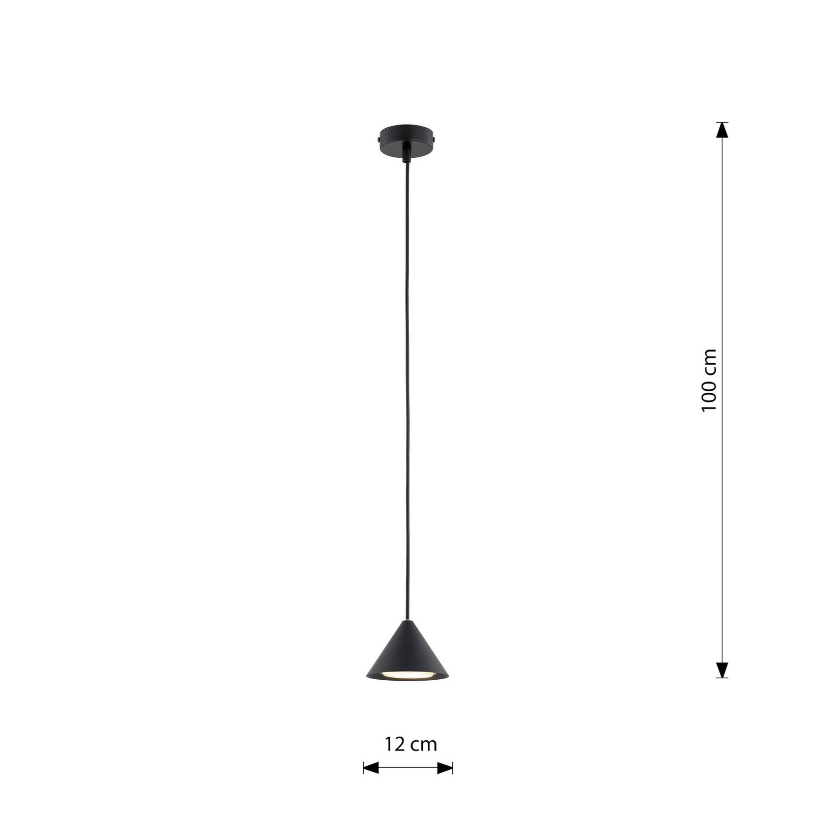 Lampa wisząca Elit, 1-punktowa, czarna, metalowa