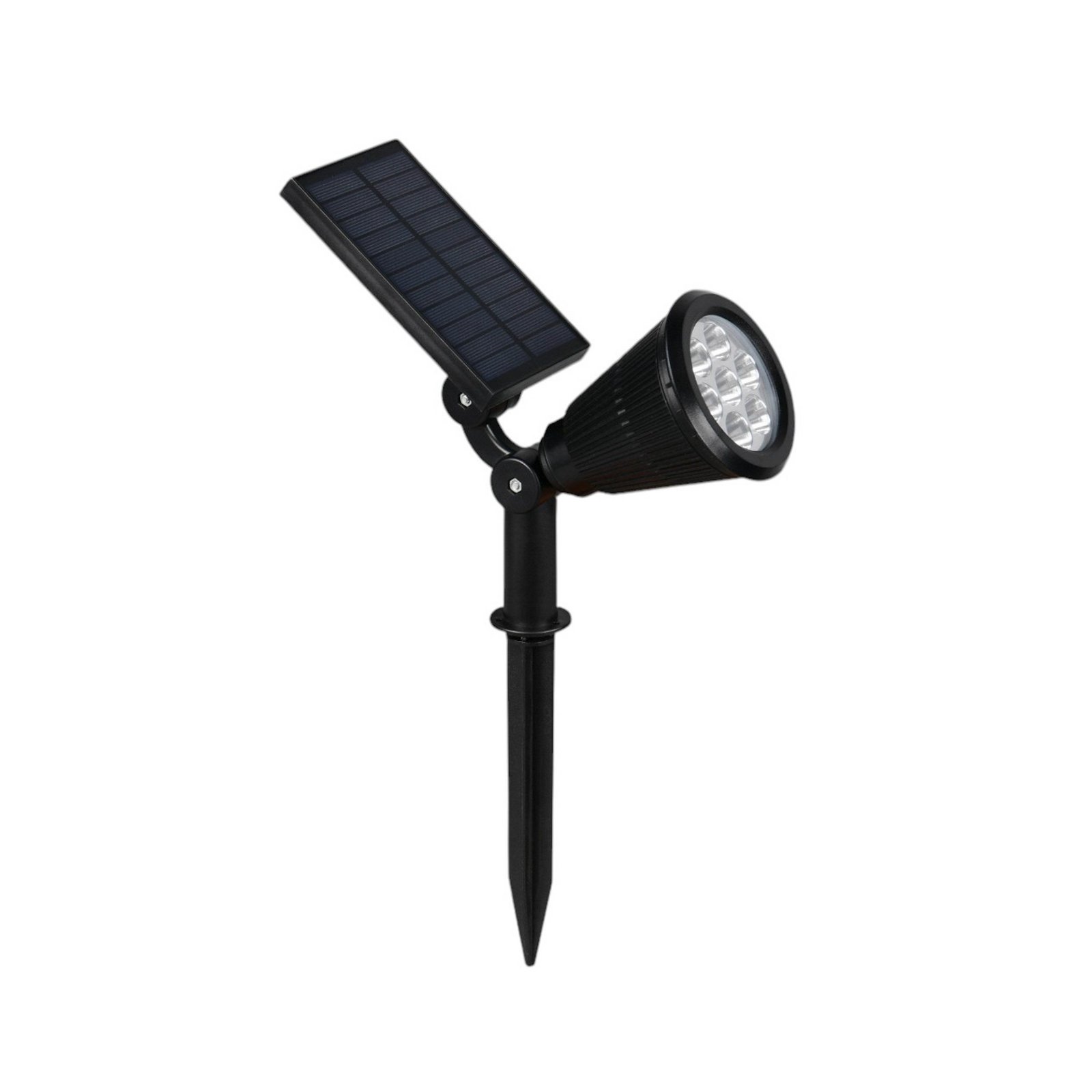 LED-Solar-Strahler Festival, schwarz matt, RGB, Sensor