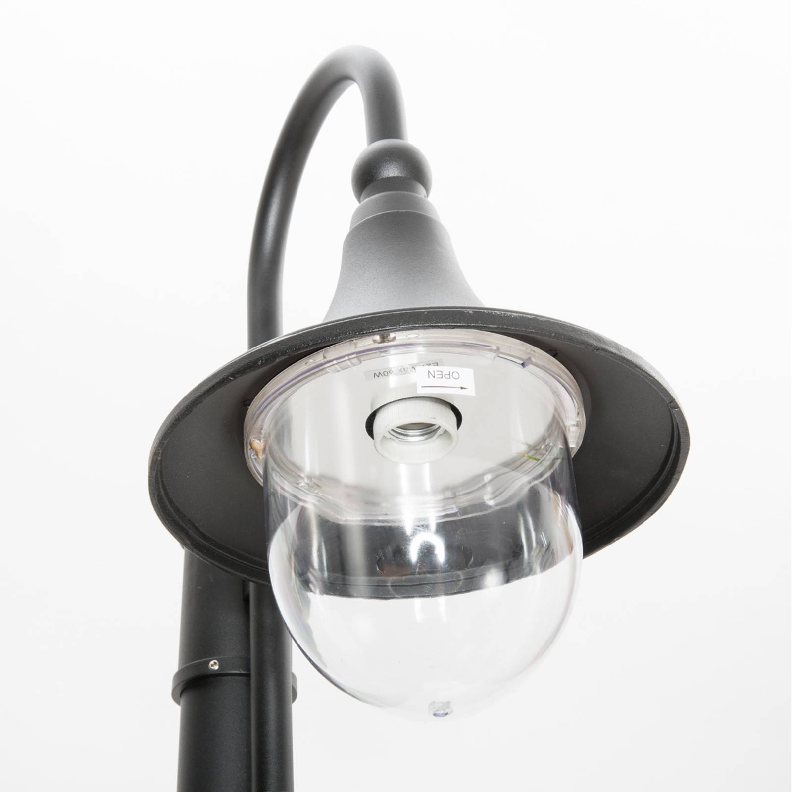 Lampa zewnętrzna Lindby Daphne, 220 cm, czarna, E27, IP44