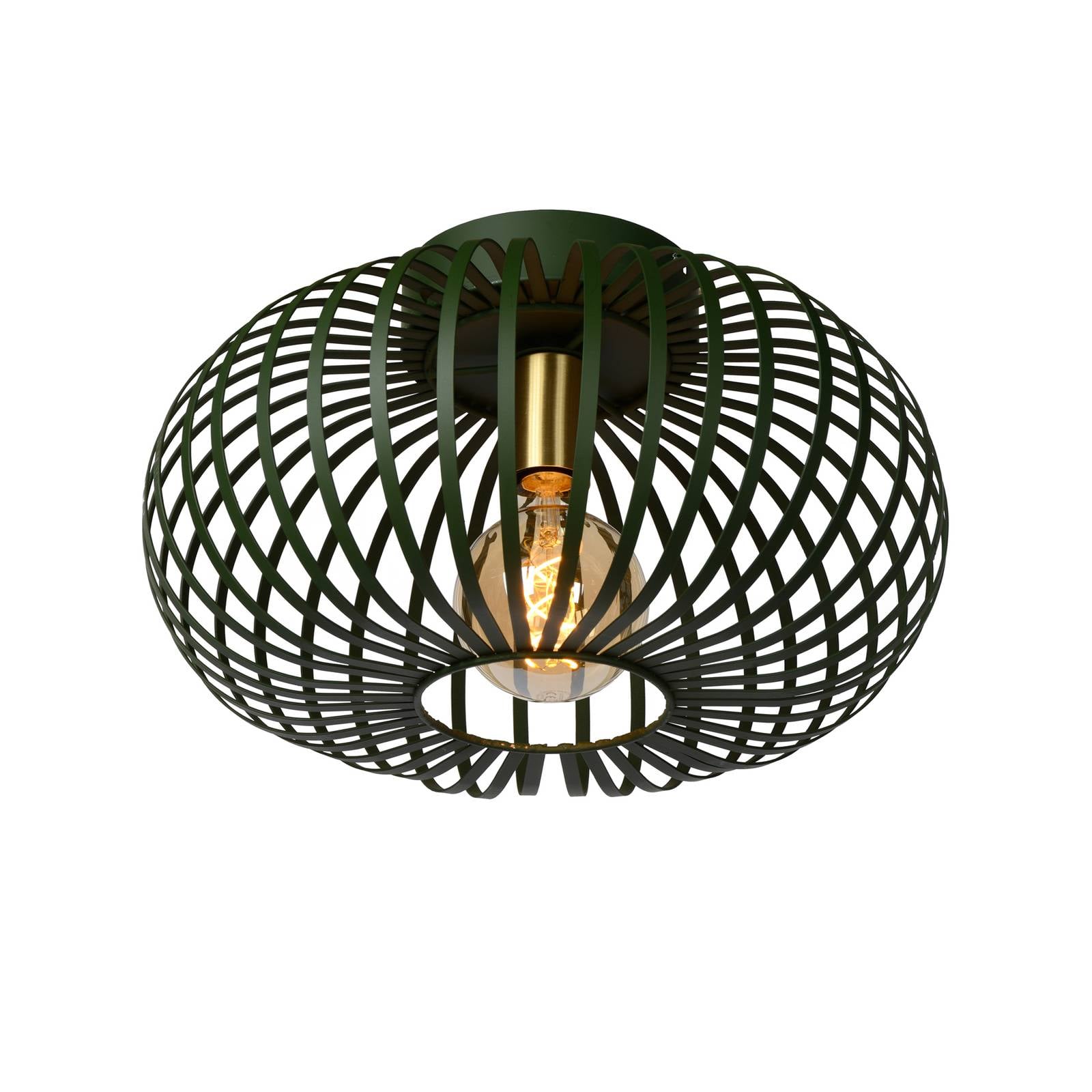 Käfig-Deckenleuchte Manuela, Ø 40 cm, grün