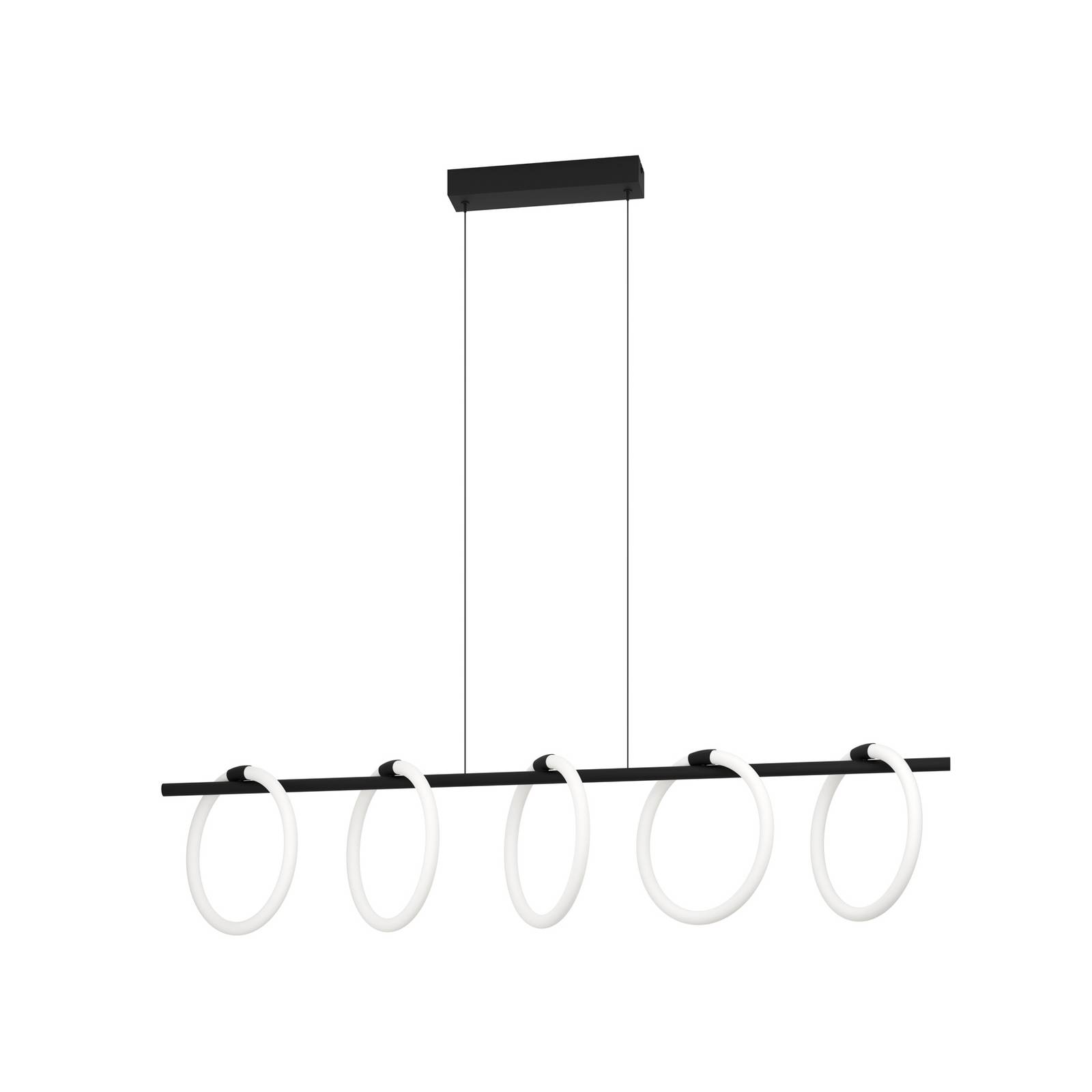 LED-Hängeleuchte Caranacoa, fünfflammig