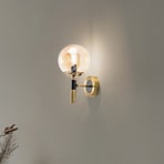 Wandleuchte Natalia, goldfarben, Ø 15 cm, Glas, E14