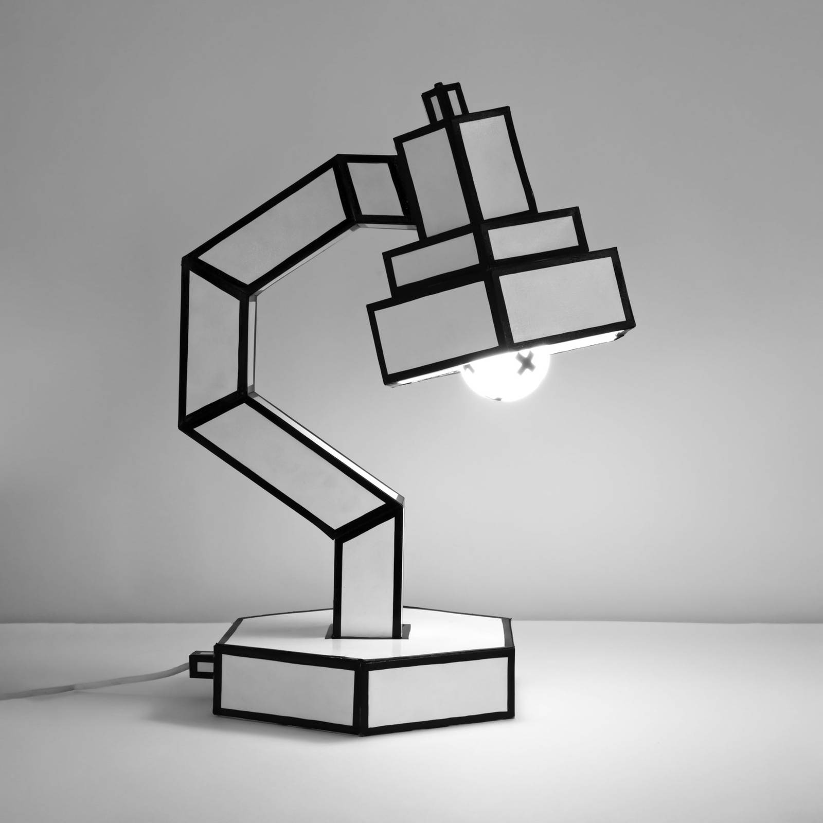 SELETTI Cut & Paste LED-Tischlampe Recyclingkarton günstig online kaufen