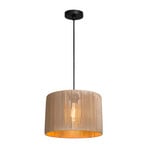 Candeeiro suspenso Roya Cylinder, Ø 30 cm, bege, papel