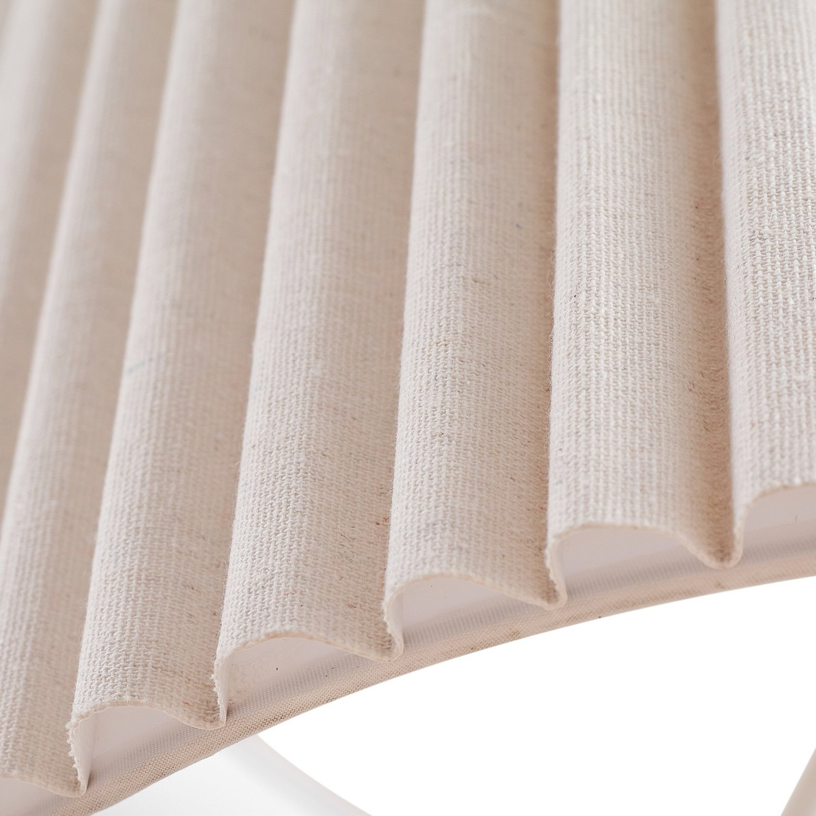 Libbie lógó világítás, krém színű, Ø 45 cm, vászon - Lindby