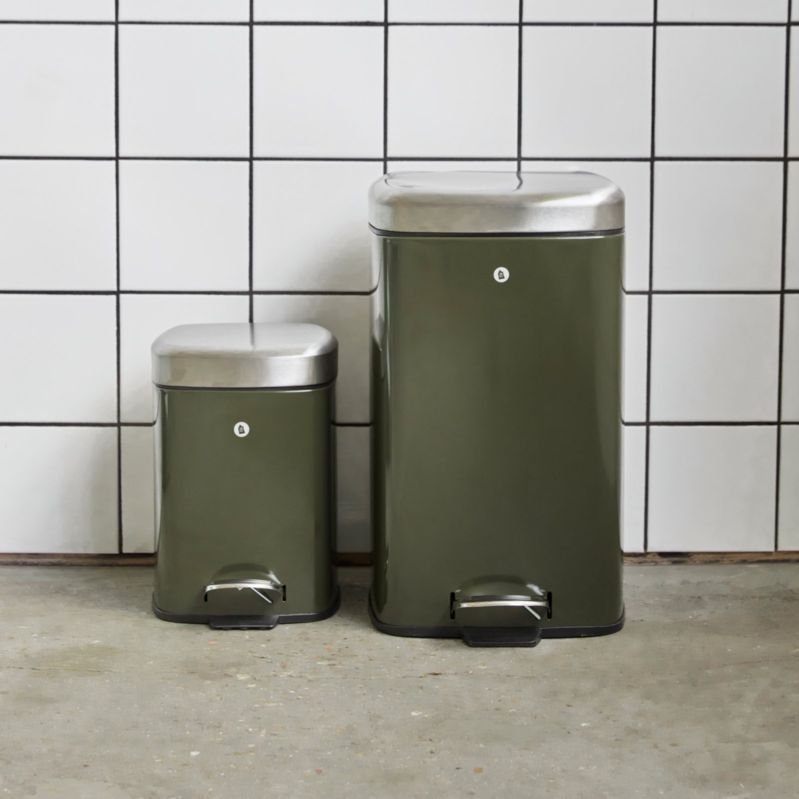 HDSort waste bin, dark green, height 30 cm - House Doctor