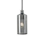 Fallow glass pendant light 1-bulb smoky grey