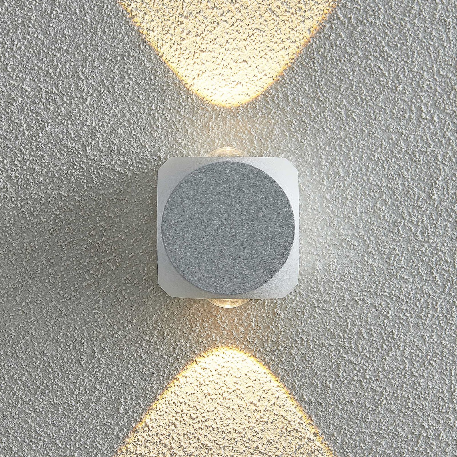 Lindby Esmani aplique LED angular 2 luces, blanco