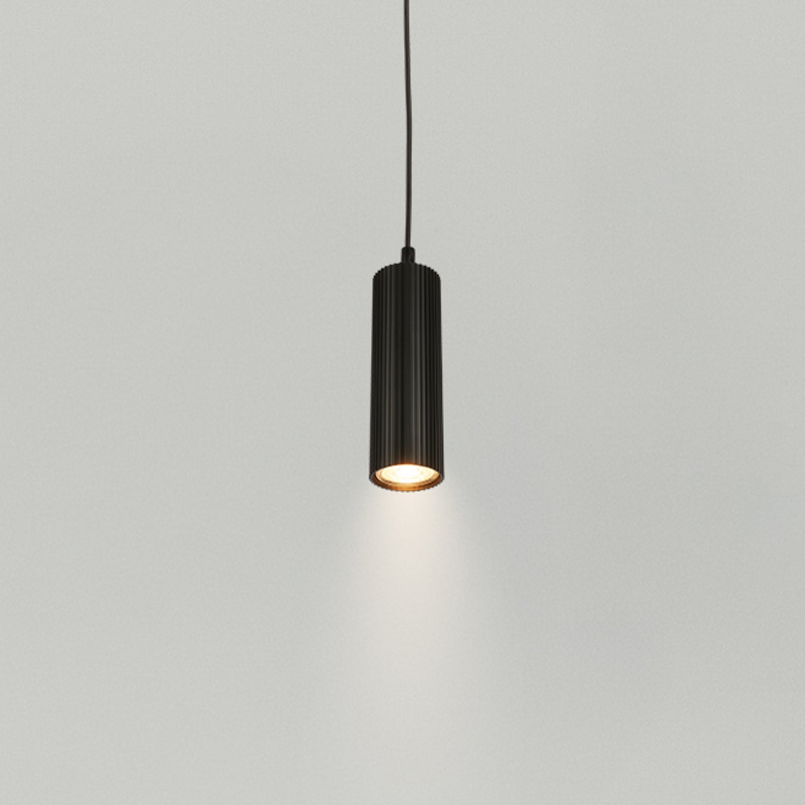 Suspension Ida, noire, à 1 lampe, Ø 10 cm, GU10 Suspension Ida, noire, à 1 lampe, Ø 10 cm, GU10