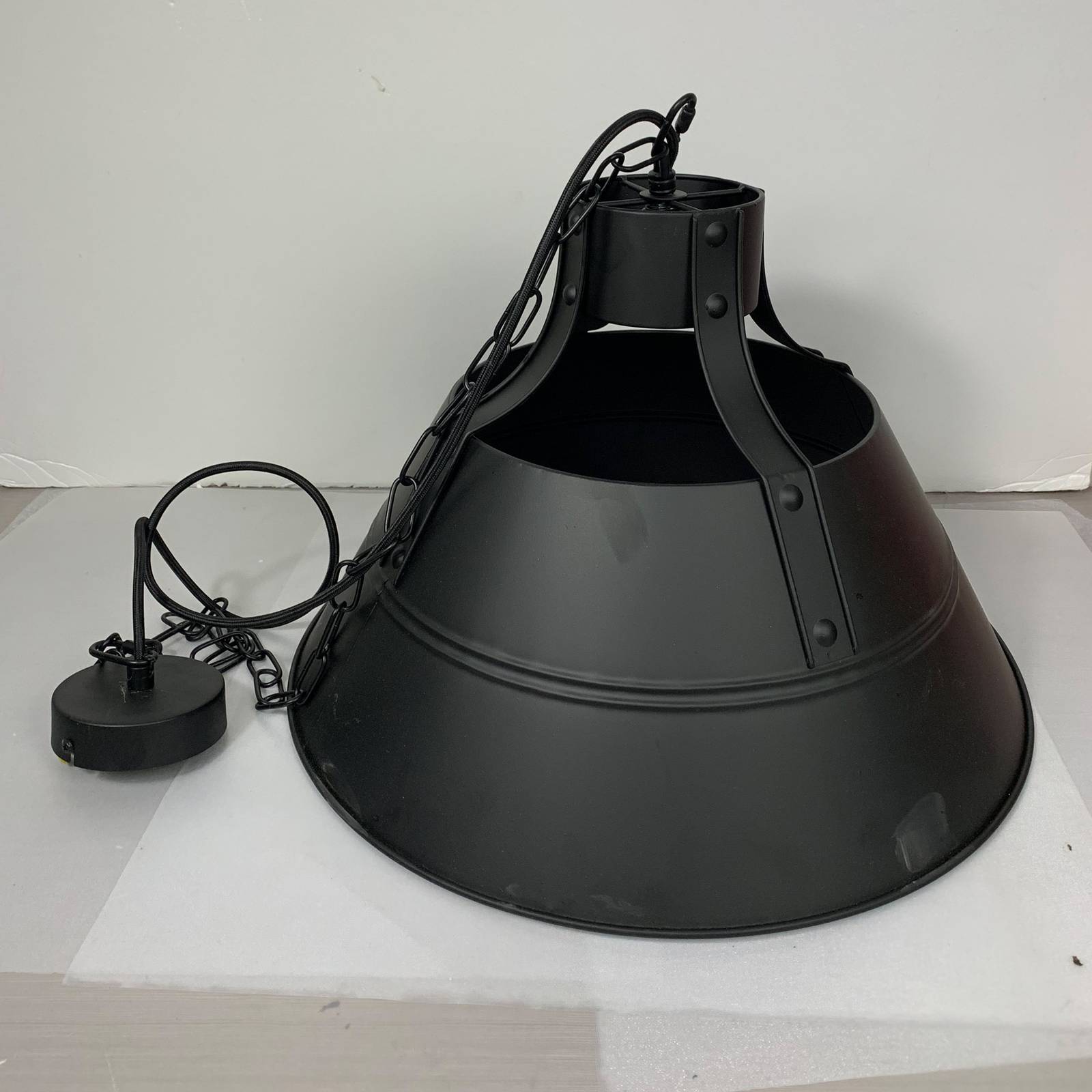 Lampa wisząca Günther w stylu vintage, czarna