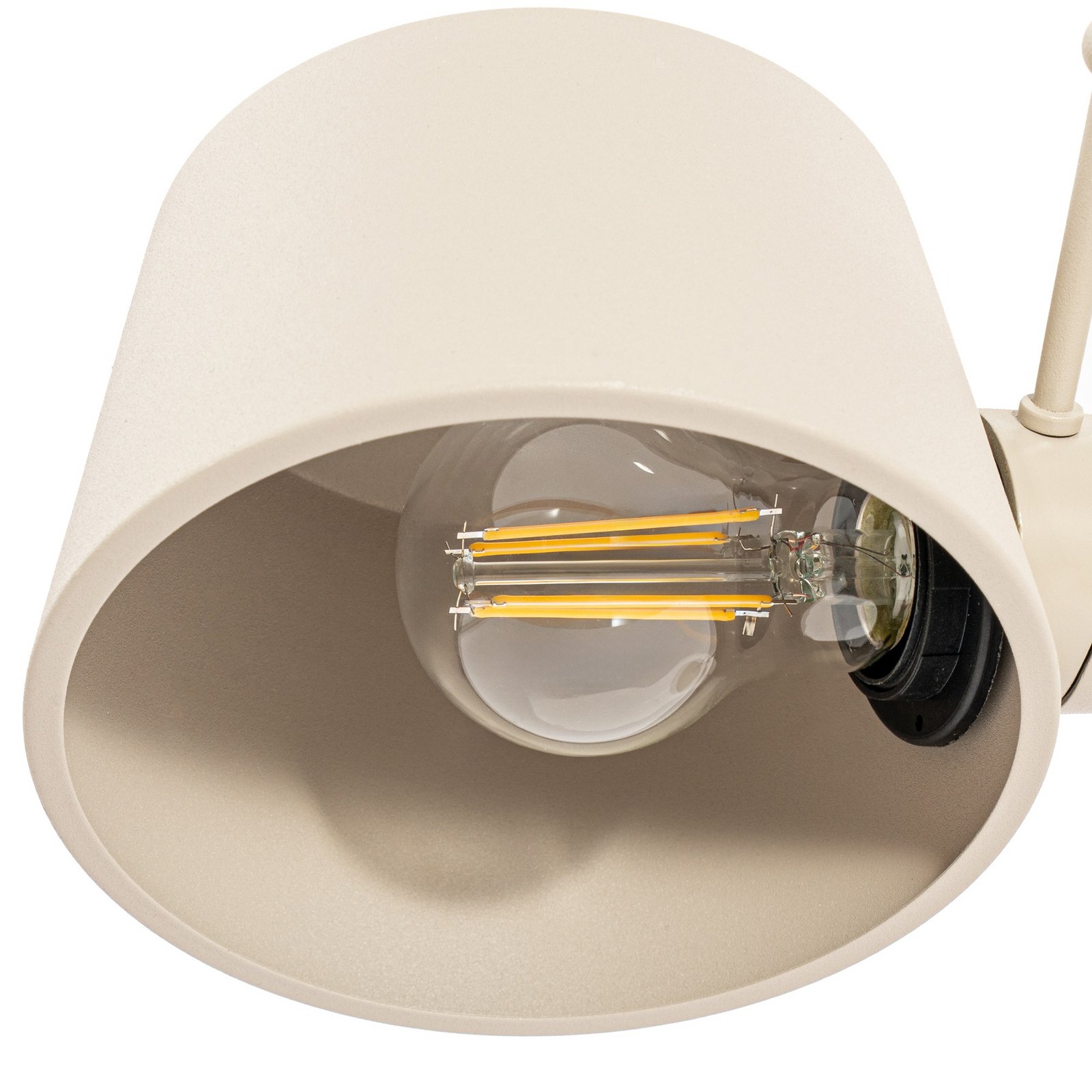 Lucande stojacia lampa Silka, 173 cm, béžové, nastaviteľné, E27