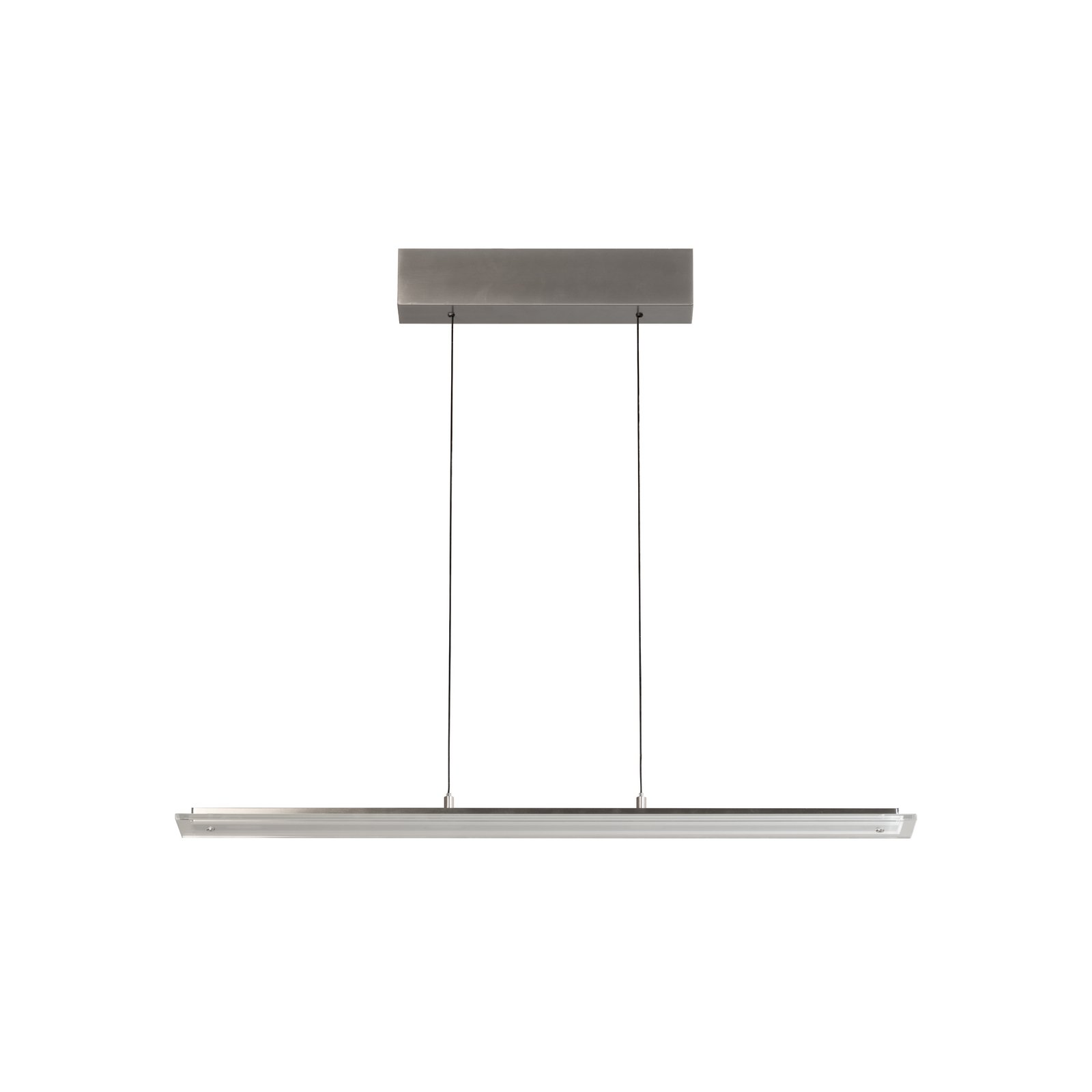 Lampa wisząca LED Torvi, długość 135 cm, niklowa/biała, CCT