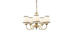 Lumiel 5 Lustr Cream/Antique Brass - Lindby