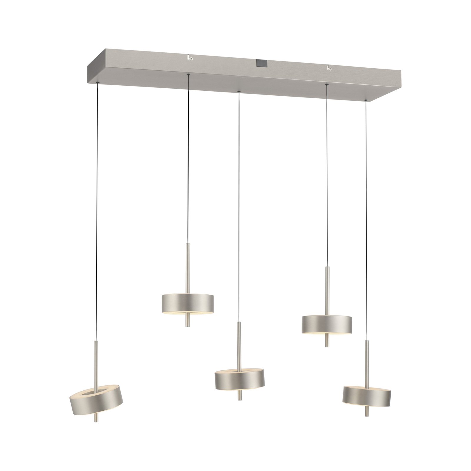 Paul Neuhaus SMART+ hanglamp Q-Rotate, aluminium 5-lamps.