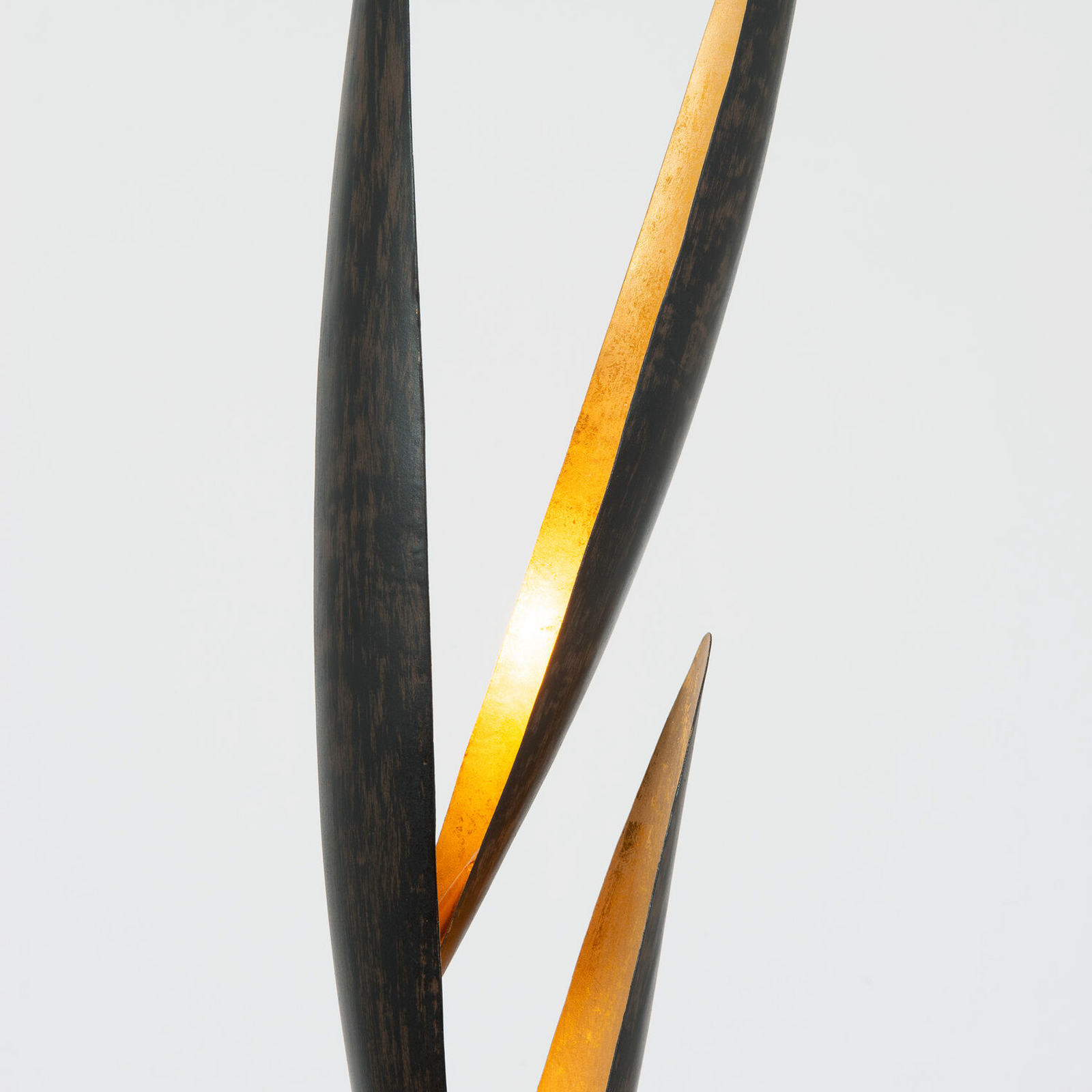 FORTUMA-maavalaisin, musta/kultainen, korkeus 160 cm, metalli, 6 x G4