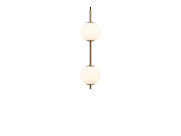 Audrey 2 Pendant Brass/White Opal - UMAGE