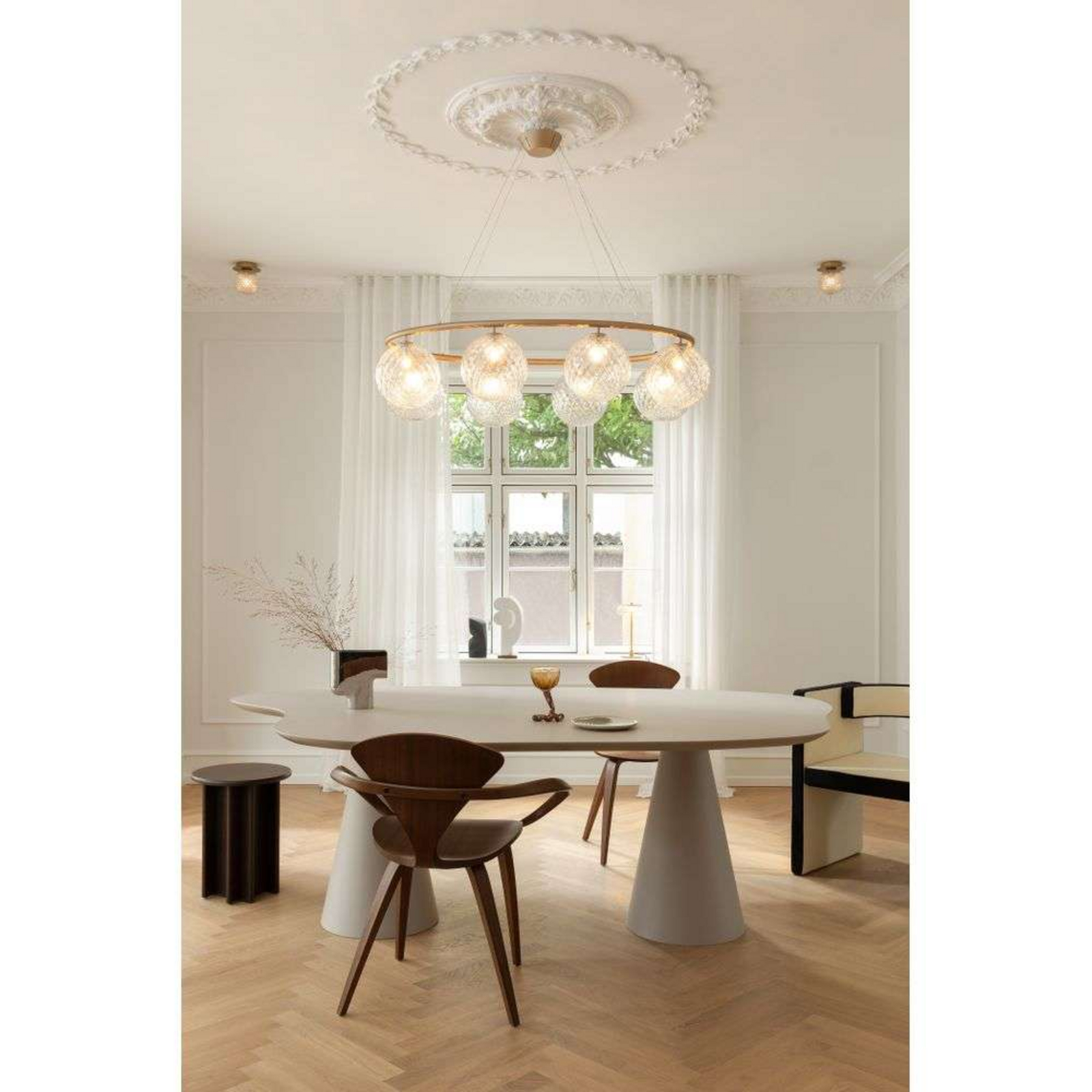 Liila 1 Wall/Ceiling Lamp IP44 Small Nordic Gold/Optic Clear - Nuura