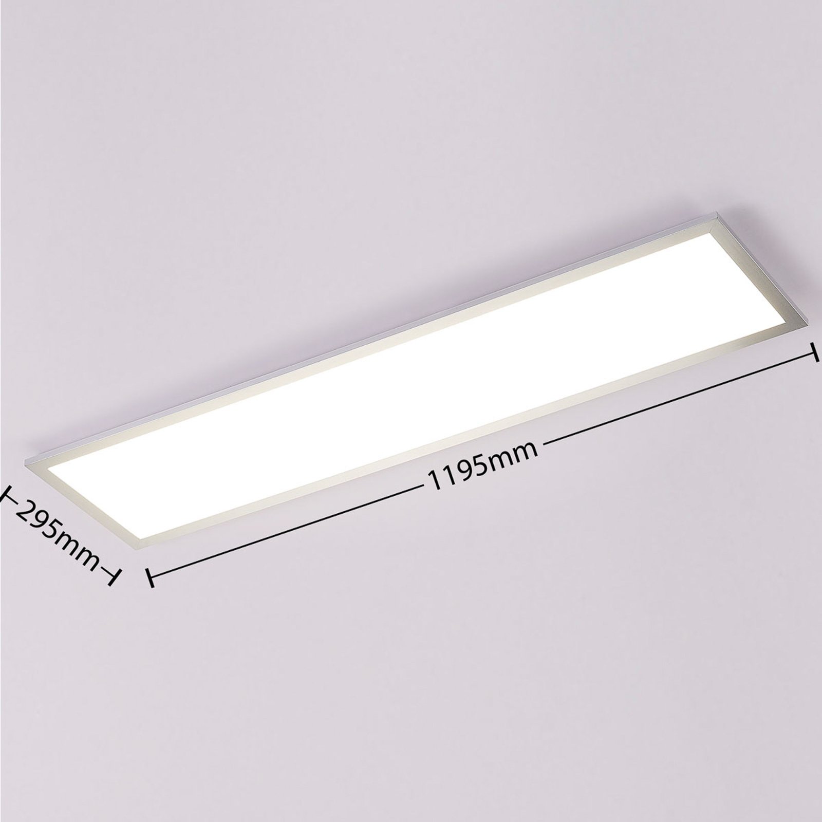 Arcchio Lysander LED-Panel, CCT 119cm 36W, silber