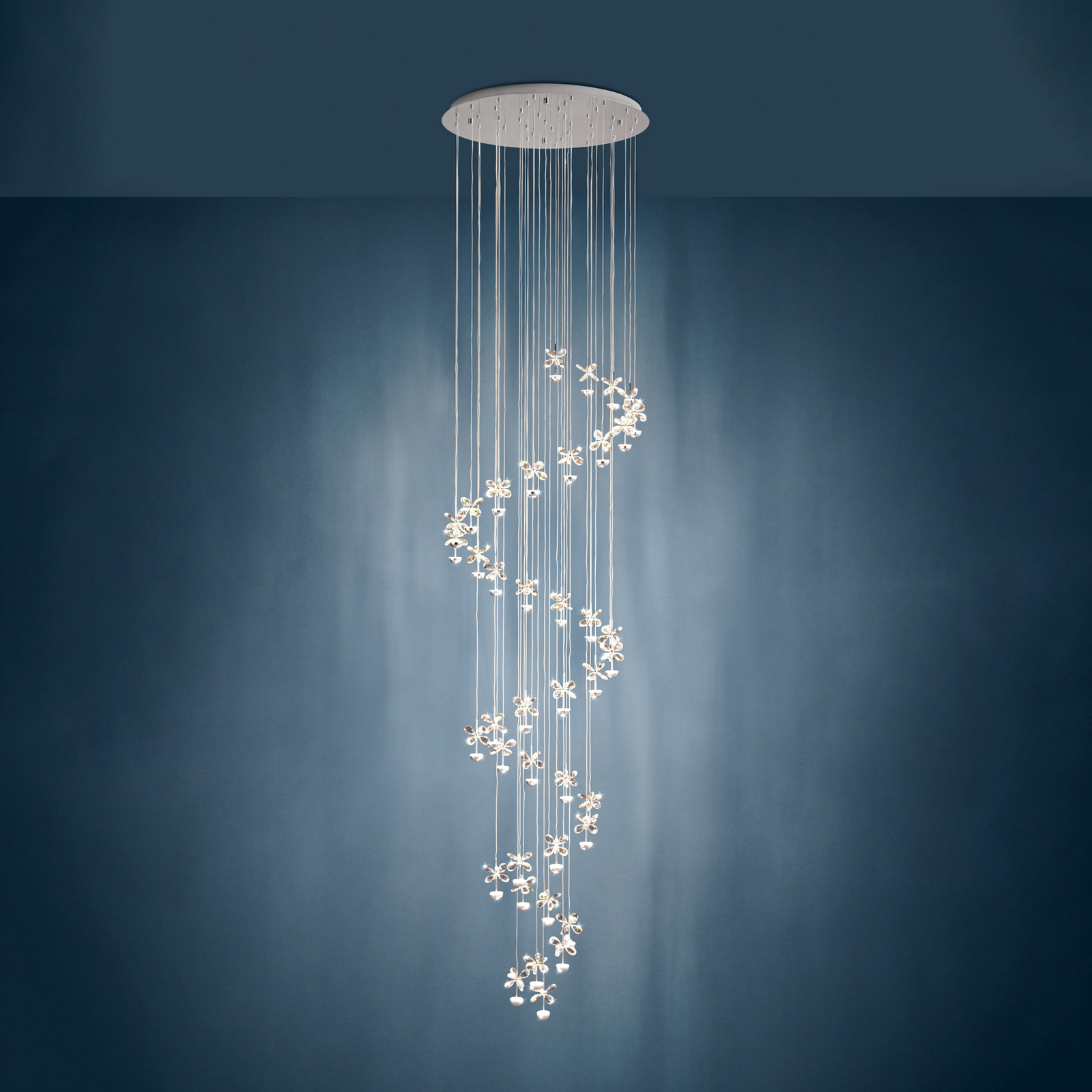 EGLO Stars Of Light LED závesné svietidlo Pianopoli chróm Ø 78 cm