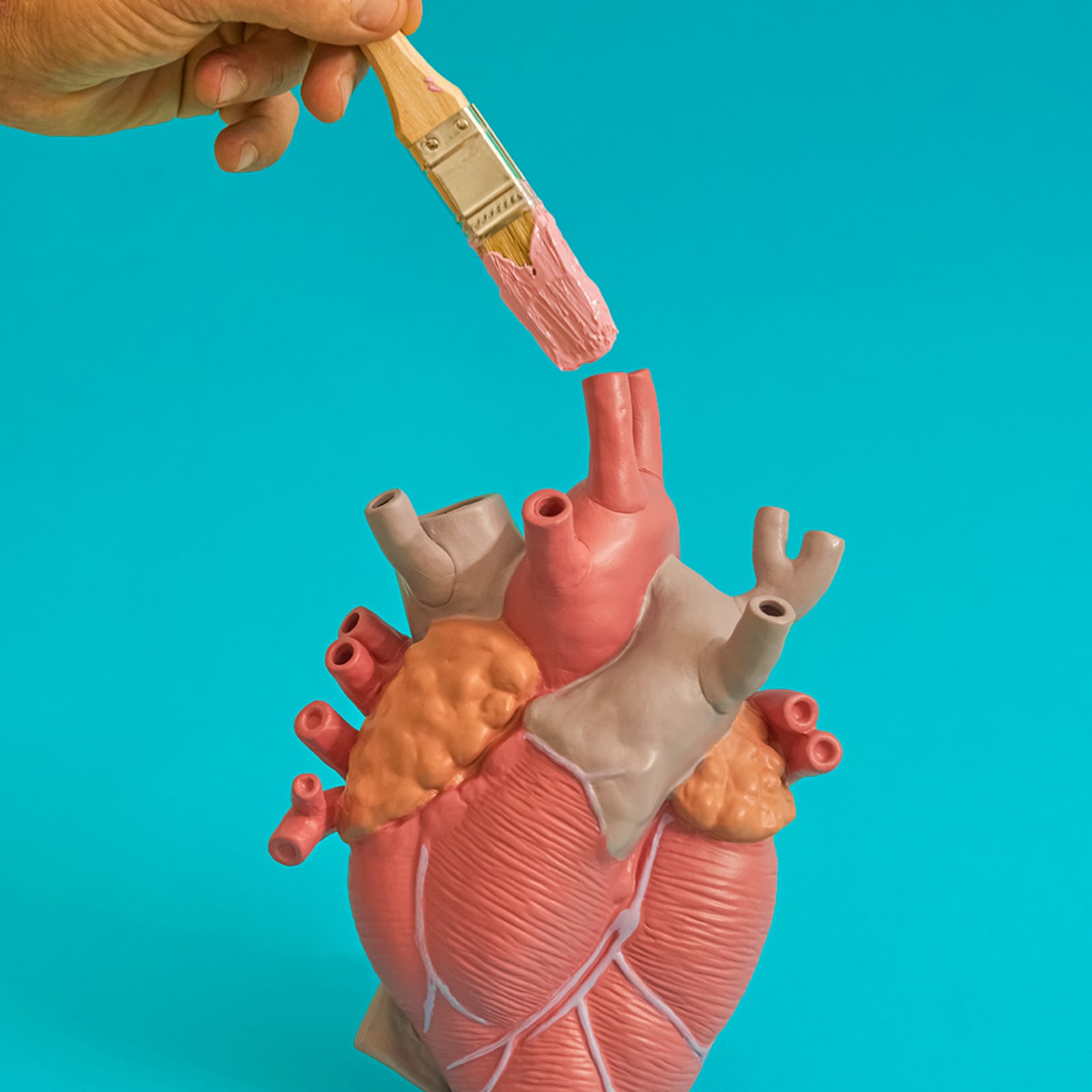 Love In Bloom Color Porcelain Heart Vaza - Seletti