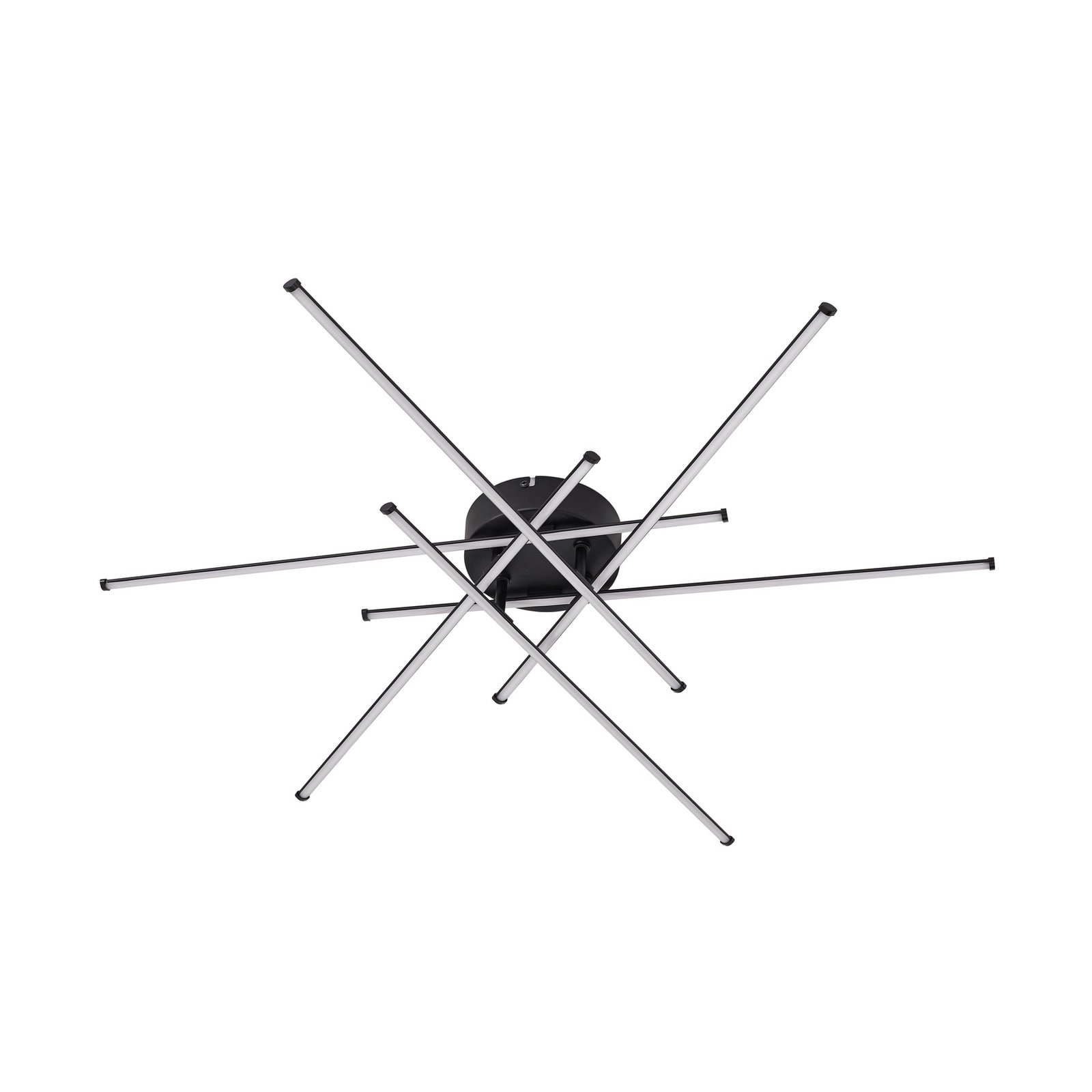 Elviano LED-loftlampe, Ø 80 cm, sort, 3.000 K - Lindby