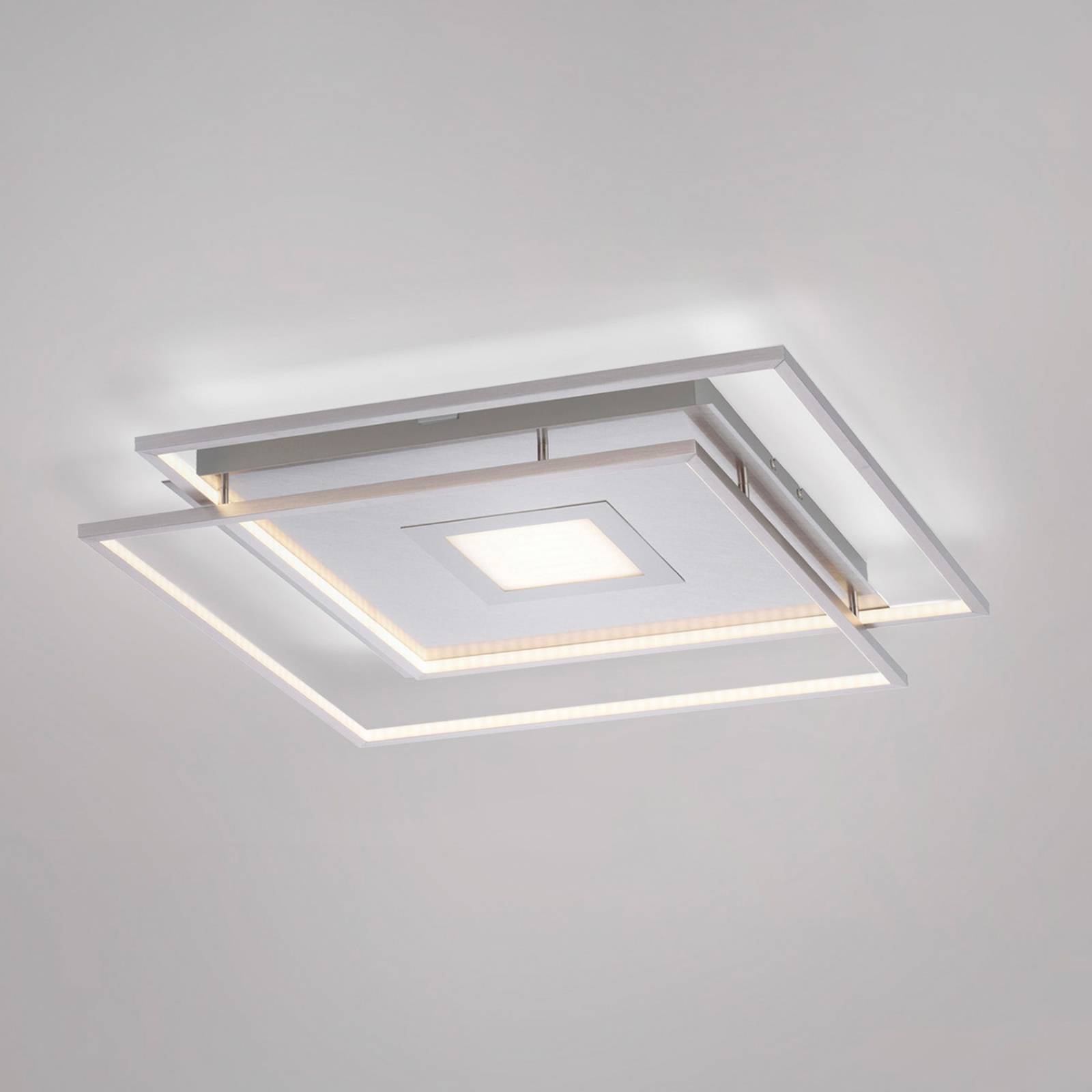 Lucande Jirya LED plafondlamp, CCT, zilver