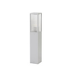 Lampione Peldar, grigio chiaro/scanalato, altezza 80 cm - Lindby