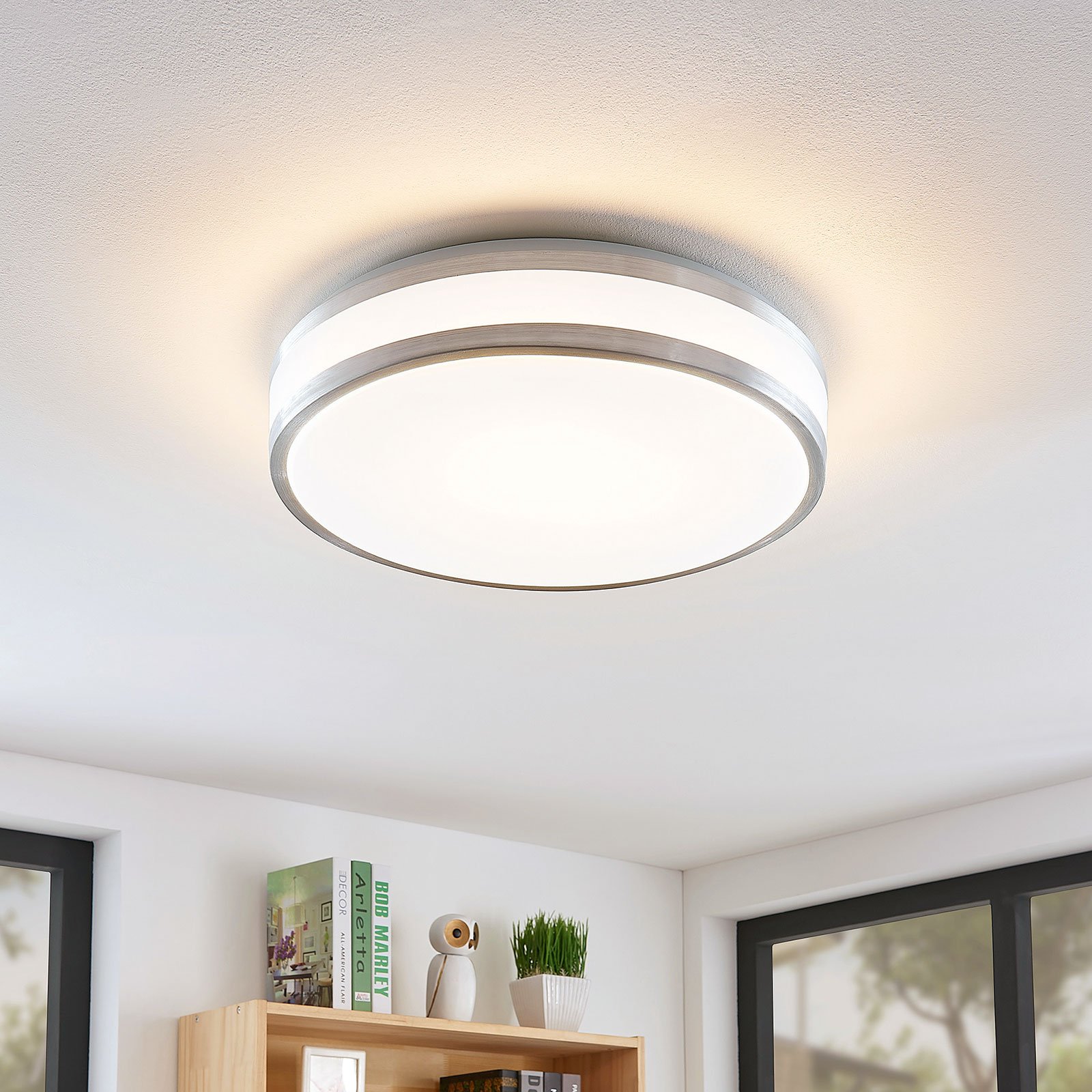 Lindby Nelia lámpara de techo LED, redonda, 41 cm