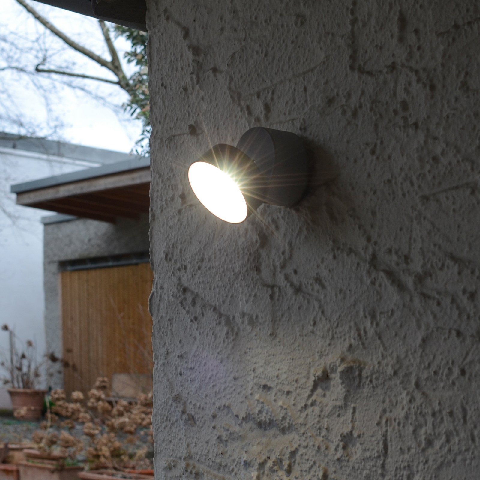 Kinkiet zewnętrzny LED Trumpet, Ø 9,4 cm