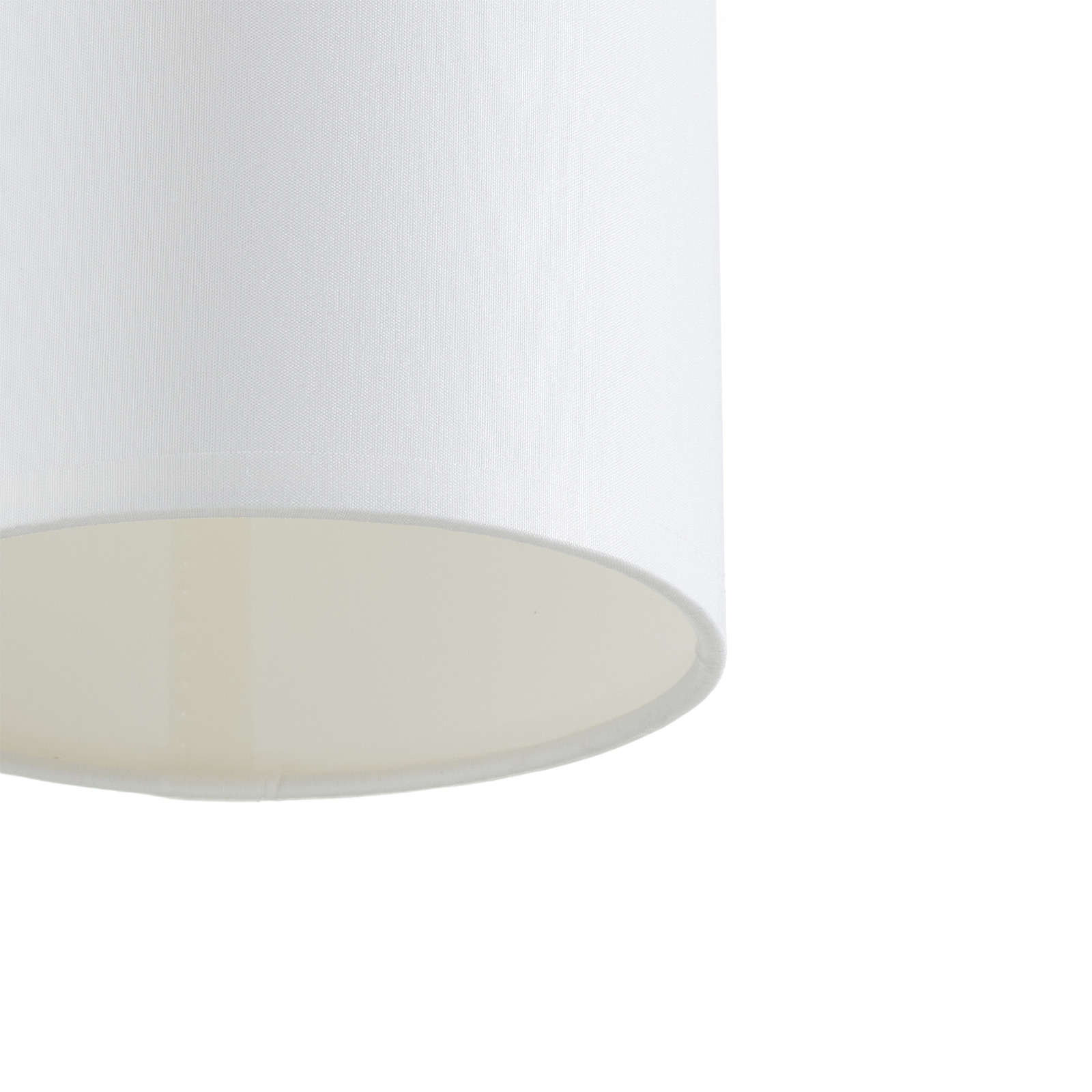Lámpara de techo Jenta con pantalla de lino blanco