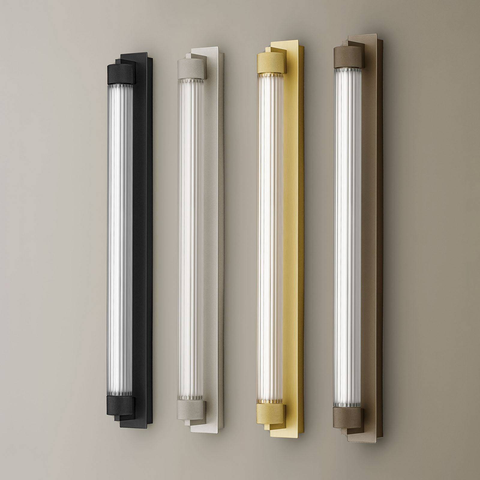 OLEV LED-Wandlampe CHARMER, gold, Metall/Glas, 2.700 K, IP44 günstig online kaufen