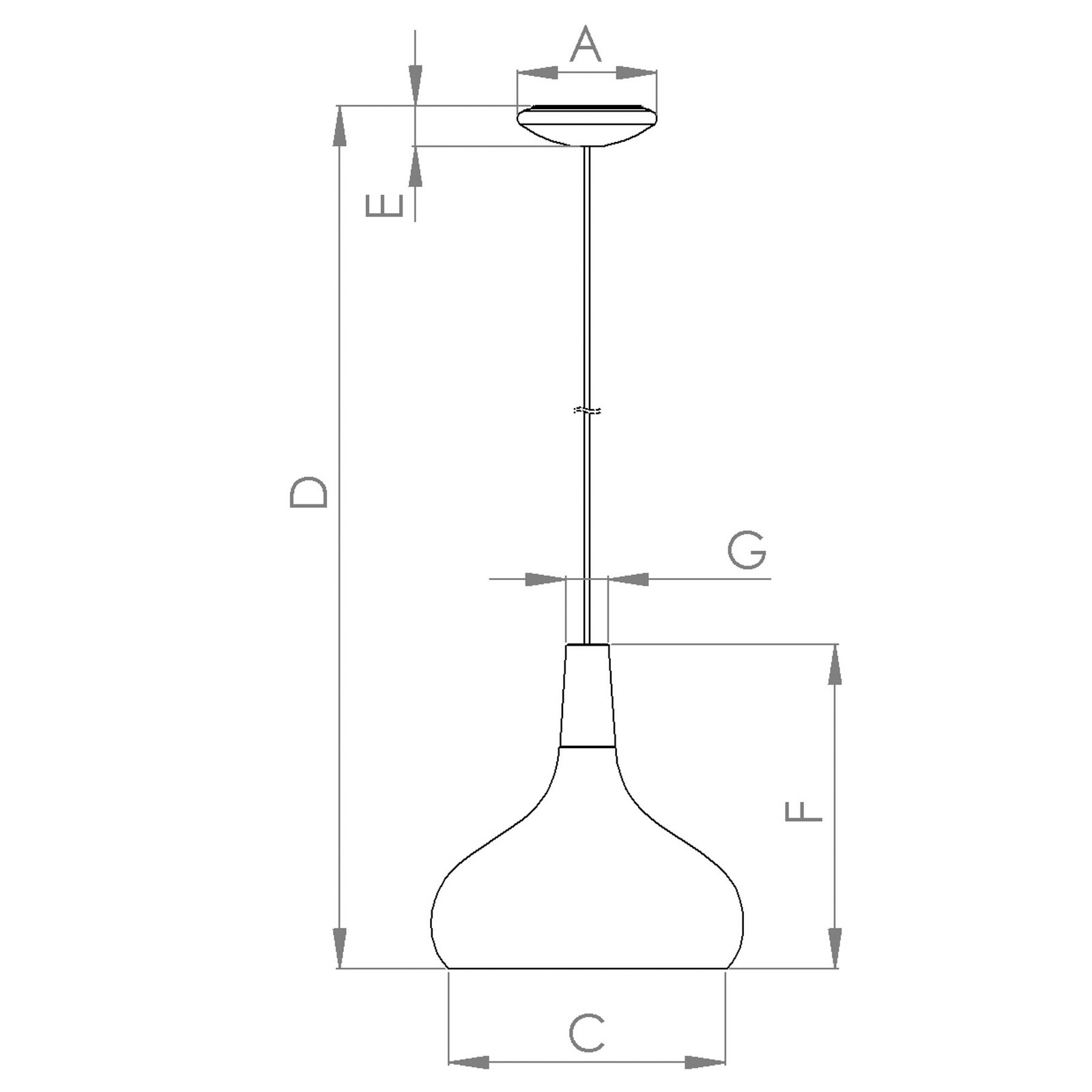 Lampă suspendată Sabinar 1 lumină negru Ø 40 cm