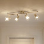 Plafonnier Lindby Piena, beige, à 4 lampes, métal, 70 cm