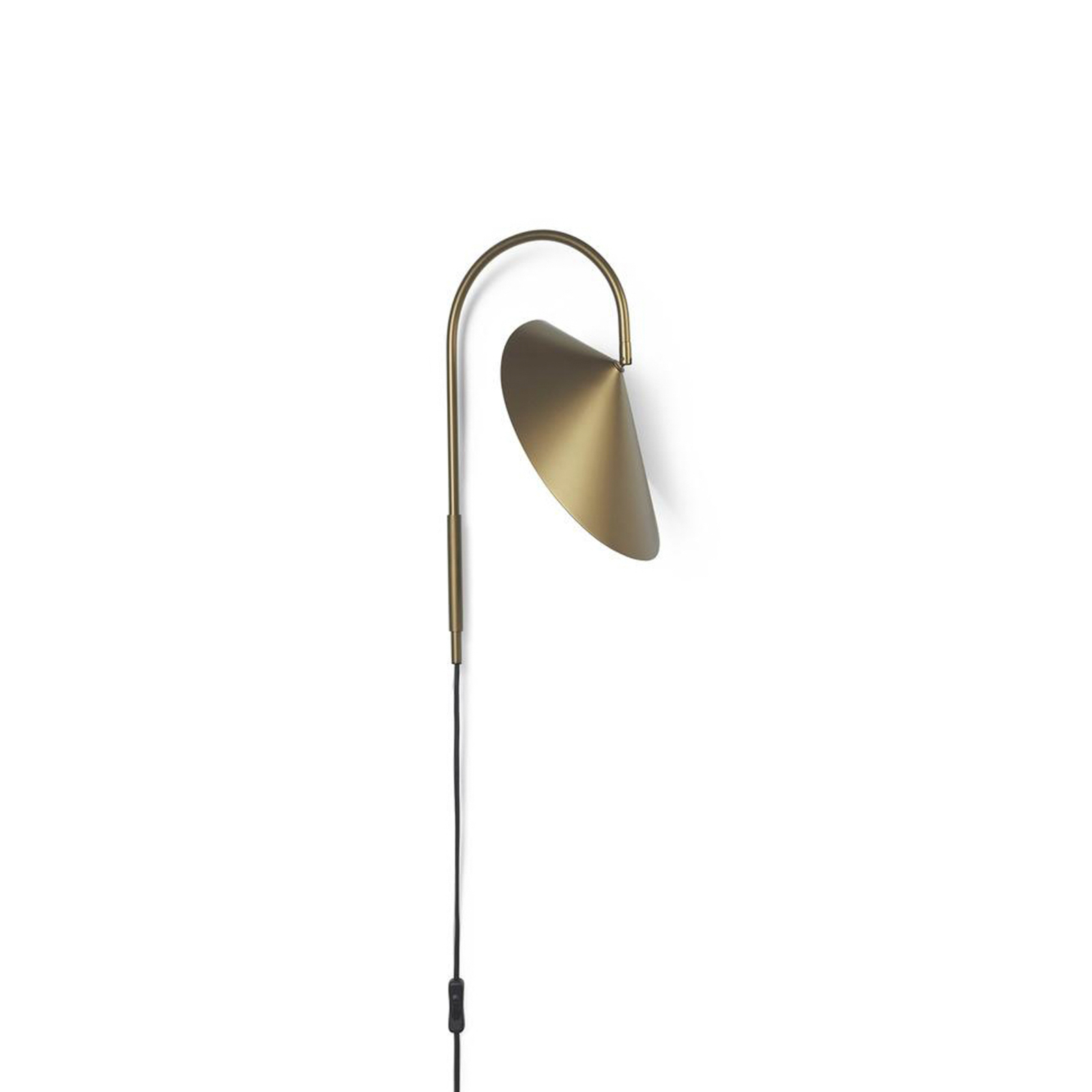 ferm LIVING Arum Swivel wall light, bronze, 47 cm, plug