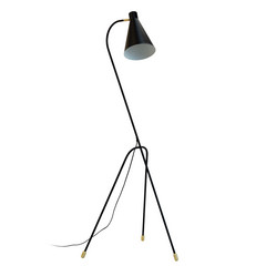 Dyberg Larsen gulvlampe Miles, sort, højde 154,5 cm