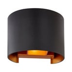 Zuzana Wall Lamp Round Black/Gold - Arcchio
