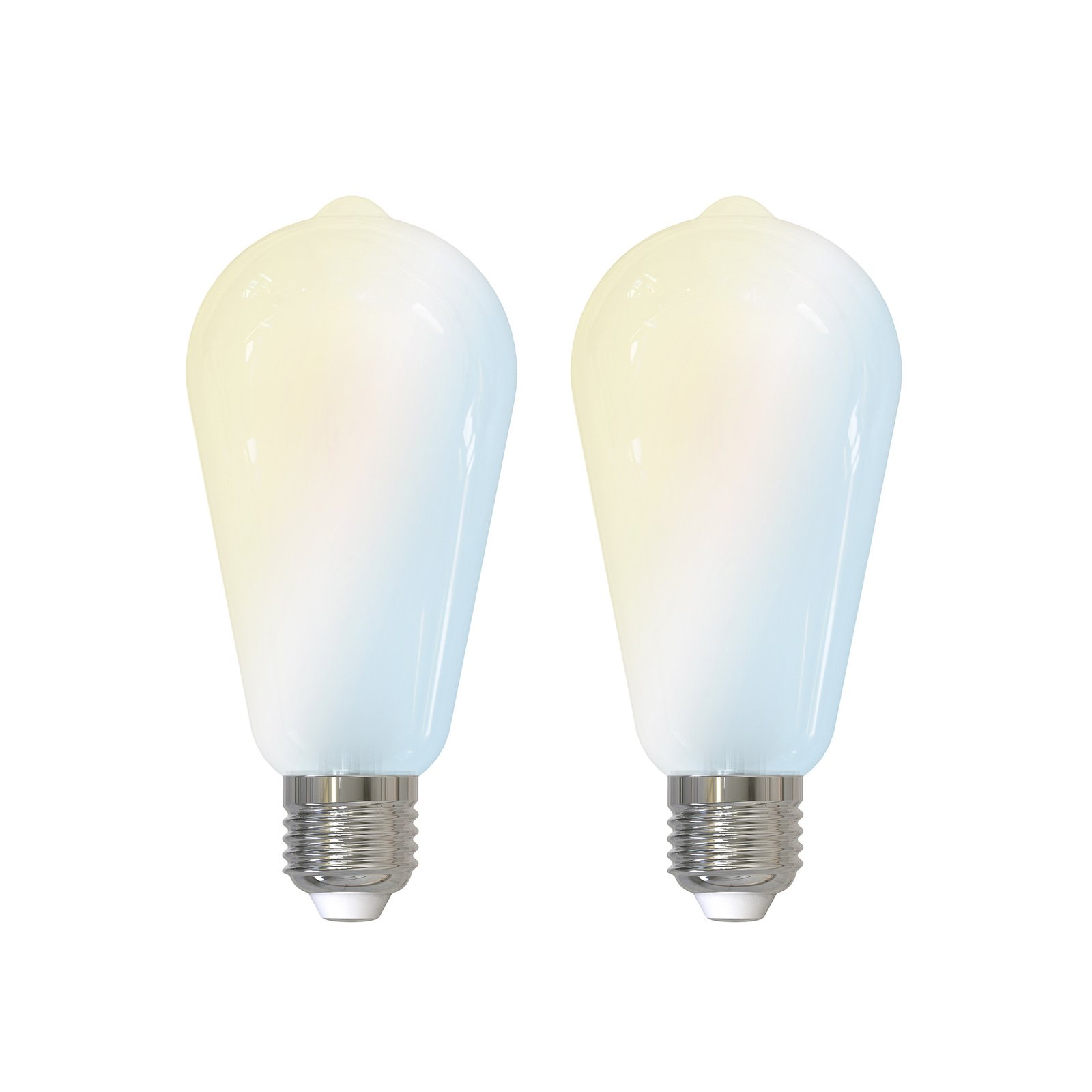 Prios LED-E27-Leuchtmittel ST64 7W WLAN matt 2er