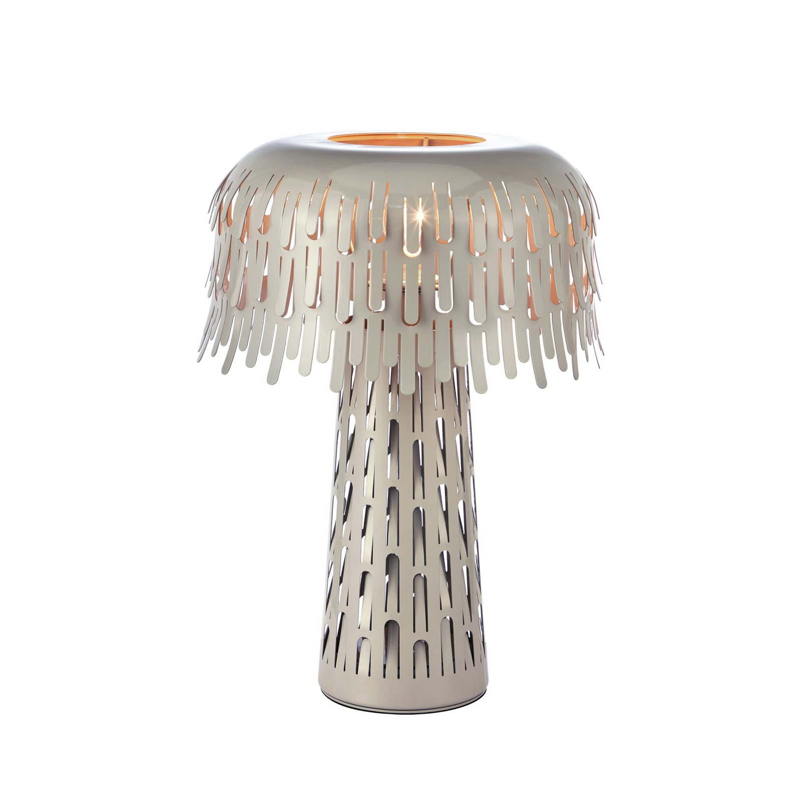 Lampada da tavolo Verbera, greige, altezza 38 cm, metallo