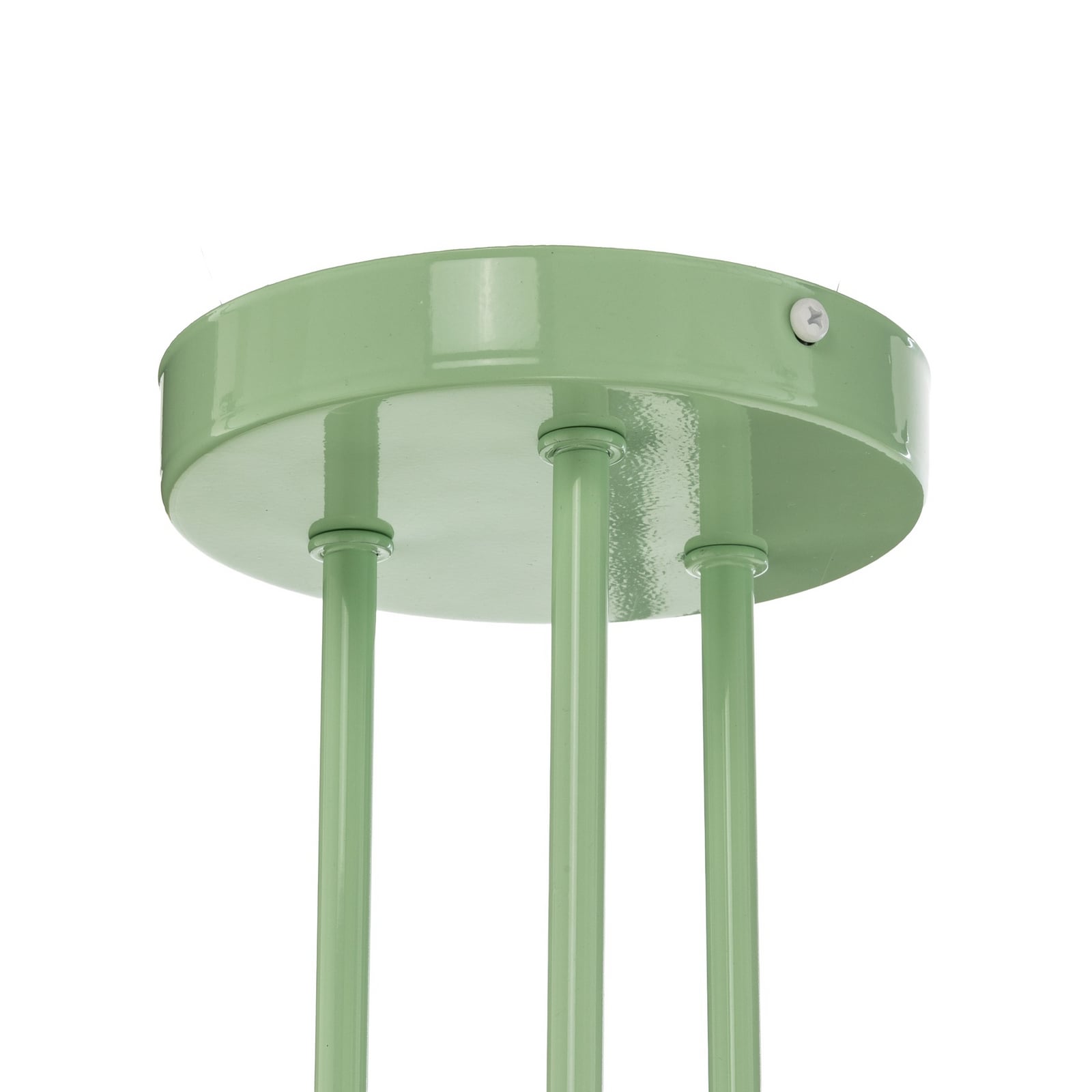 Oxford ceiling light, green, metal, 3-bulb, E27
