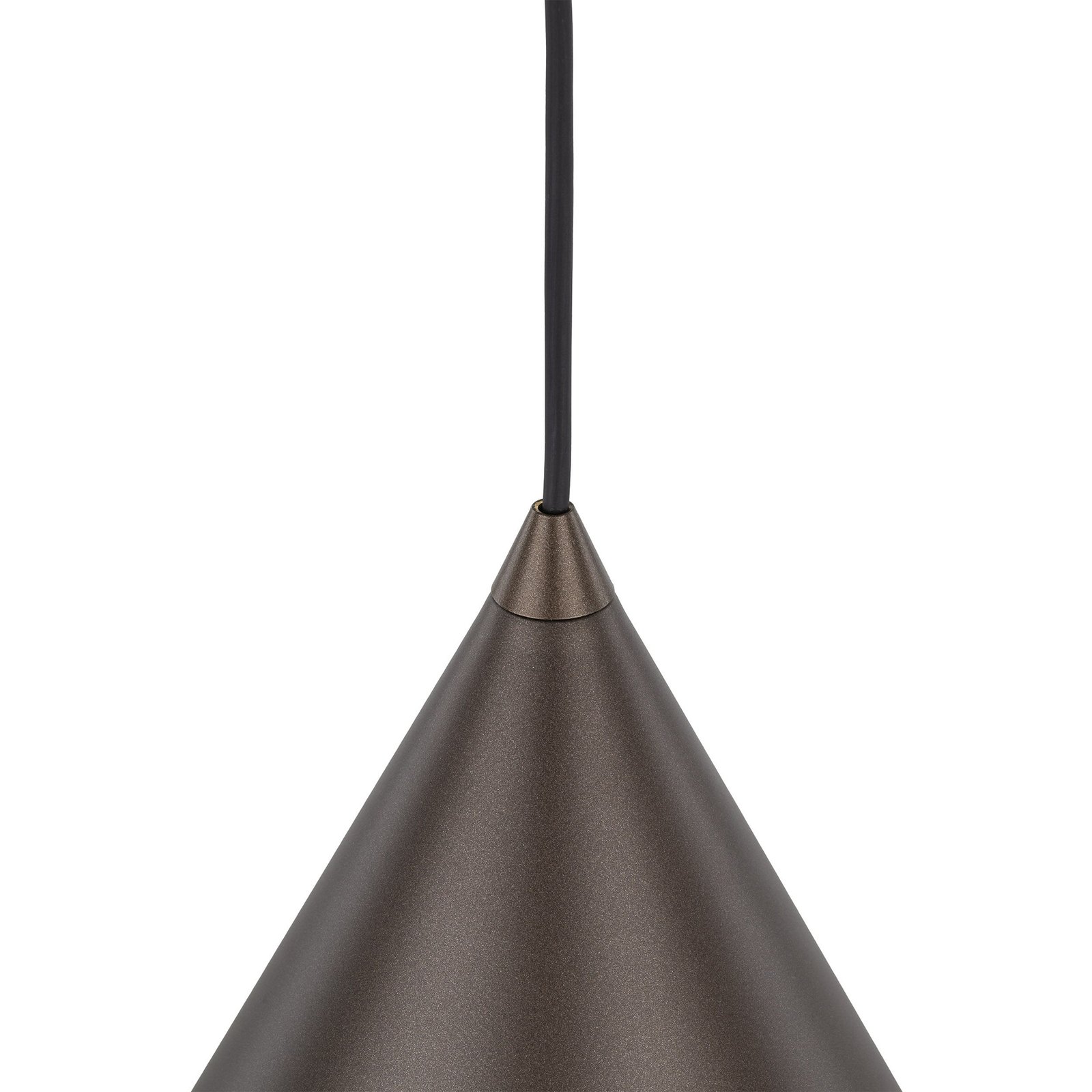 Luminária suspensa CONO, luz única, Ø 25 cm, cor de bronze