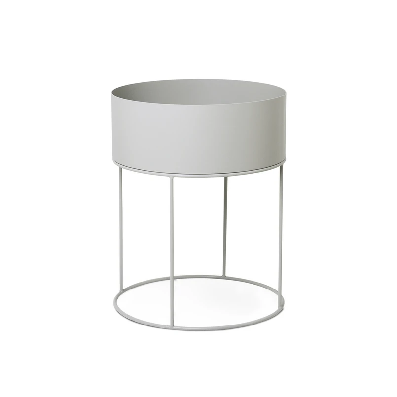 ferm LIVING - Plant Pflanzenkübel/Blumenkasten Light Grey Round