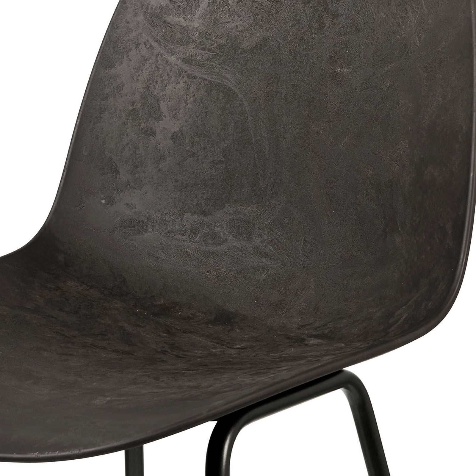 Tabouret de bar Eternity, noir, acier, hauteur 111,5 cm - Mater