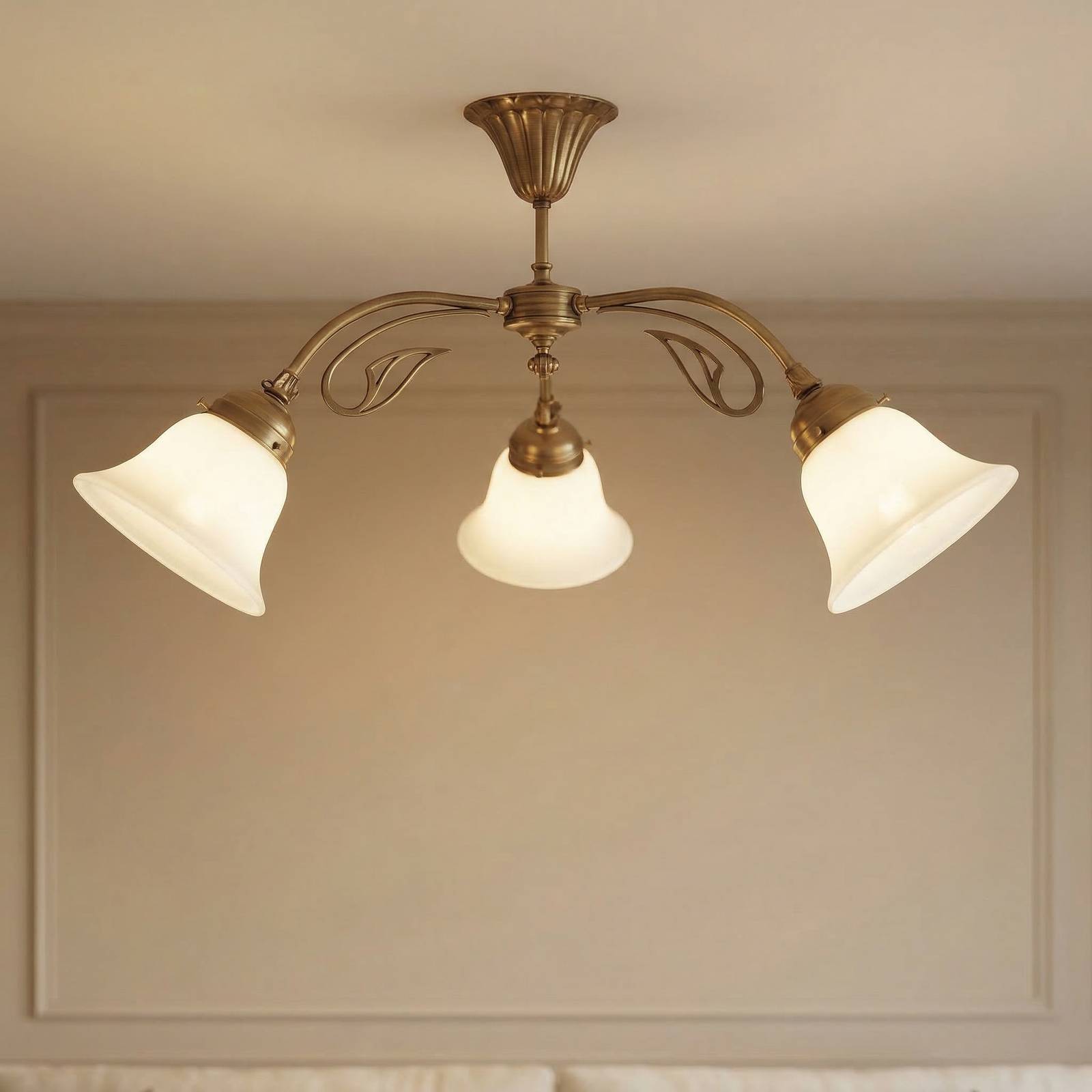 Berliner Messinglampen Plafonnier HERTHA en laiton